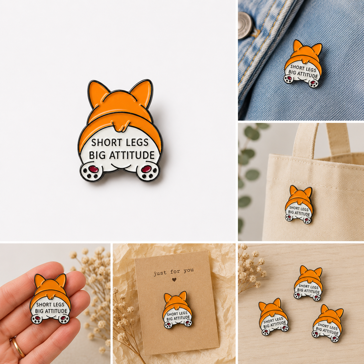 Short legs Big attitude Badge